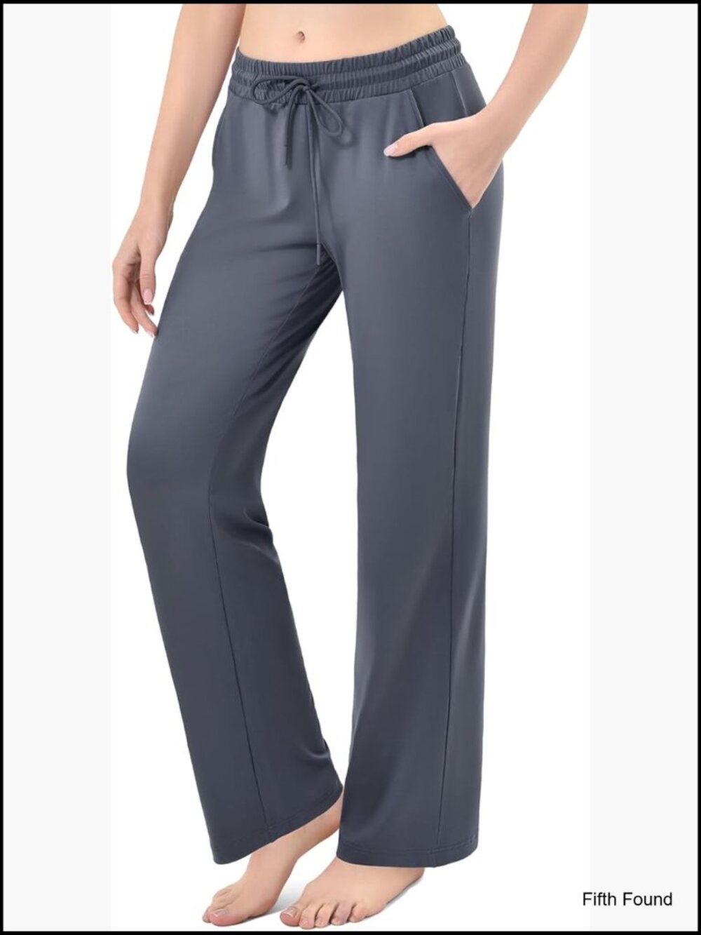 Loose Straight Leg Track Pants with Pockets for Sports Jogging